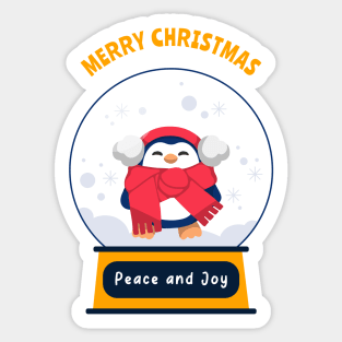 Merry Christmas Peace and Joy Sticker